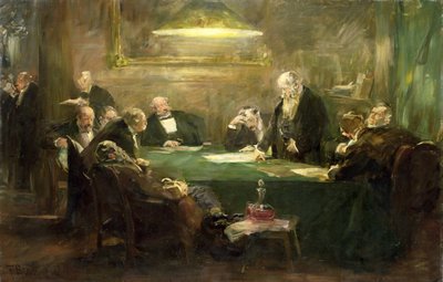 La riunione del Consiglio di Amministrazione, 1900 da Ferdinand Brutt